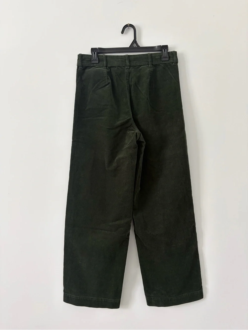 Everlane The Relaxed Wide Leg Corduroy Casual Pants Dark Green 8